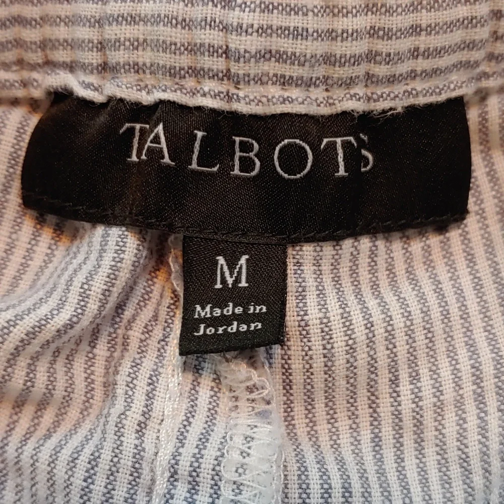Talbots Linen Blue and White Lounge Pants with Pockets! - Picture 6 of 9